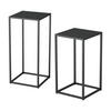 SÄULENTISCH-SET 2 TLG. Åseral - Schwarz, Metall (34/34/74cm) - [en.casa]