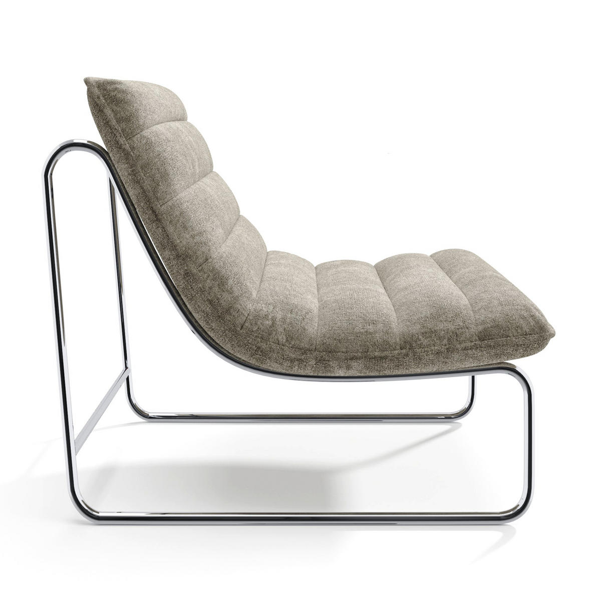 SESSEL Texturierter Samt Taupe 67.5cm - Taupe, Textil (67.5/78.5/85cm) - Sia Home