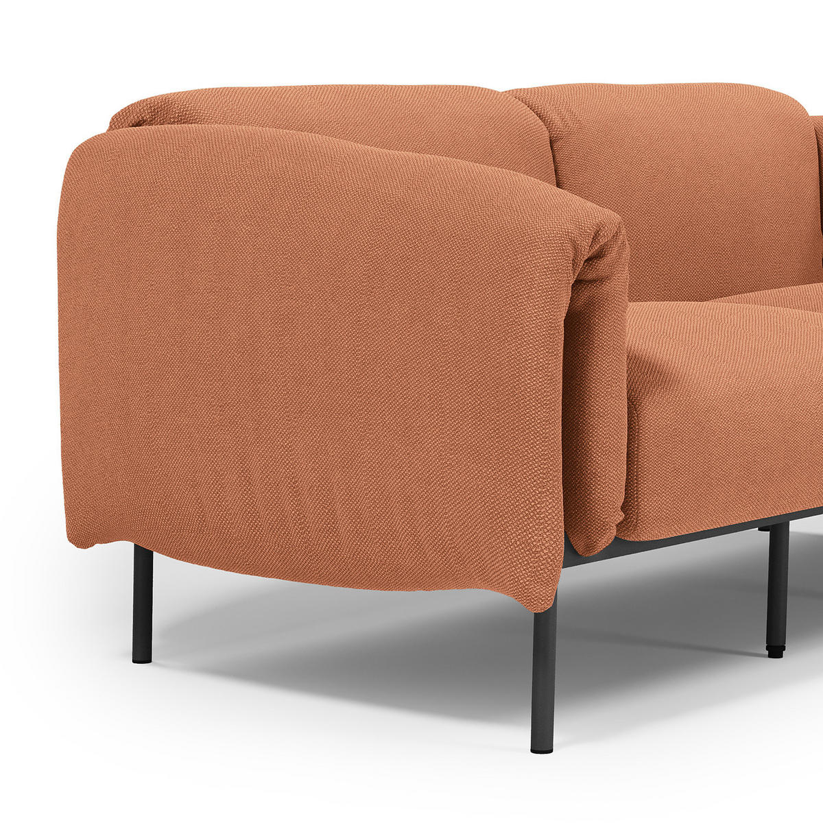 2-SITZER OUTDOOR-SOFA - Rosa, Textil/Metall (184/70/98cm) - home24