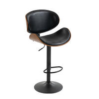 BARHOCKER höhenverstellbar und drehbar, Schwarz, Sitzhöhe 59–70 cm - Schwarz, Metall (50/93/51cm) - MIVRAY