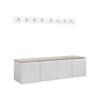 GARDEROBEN-SET Orion VII - Creme/Weiß, Holzwerkstoff/Kunststoff (168/42/46cm) - MIRJAN24