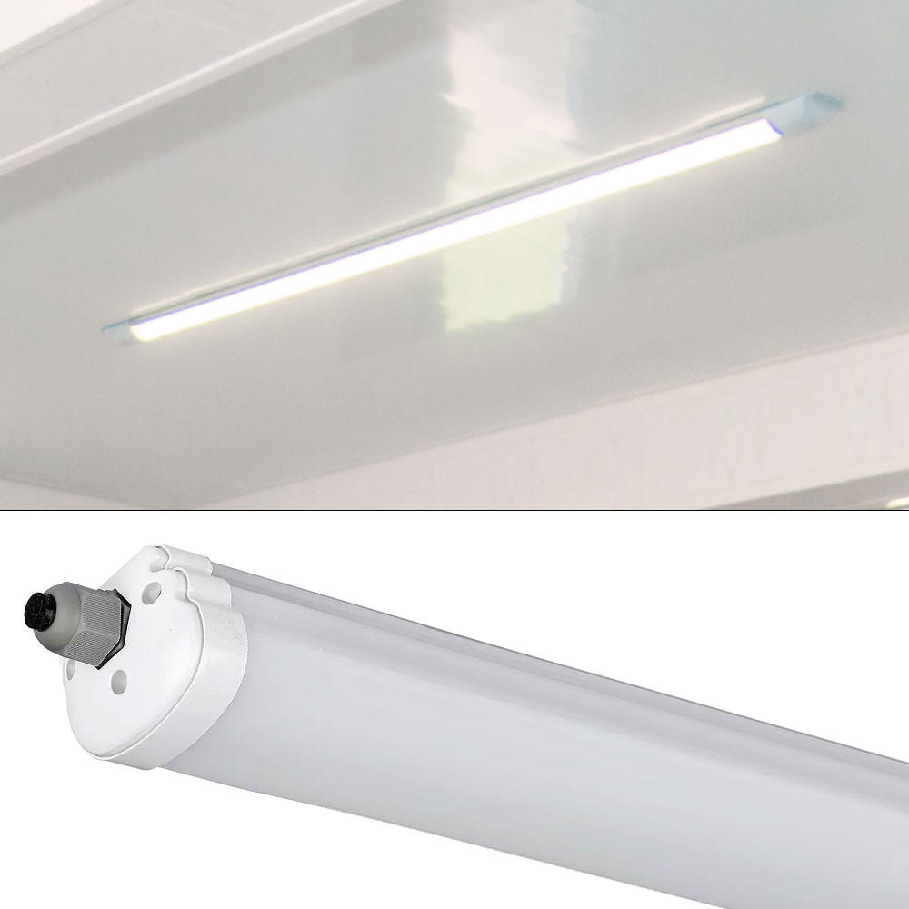 LED DECKENLEUCHTE Weiß Wannenleuchte - Weiß, Kunststoff (150/6.5/5.8cm)