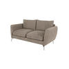 2-SITZER-SOFA Elou Dunkelbeige Microfaser - Chromfarben/Beige, Holz/Textil (172/87/92cm) - S-Style Möbel