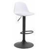 BARHOCKER Kunststoff weiß - Walnussfarben/Schwarz, Kunststoff/Metall (39/82/43cm) - CLP