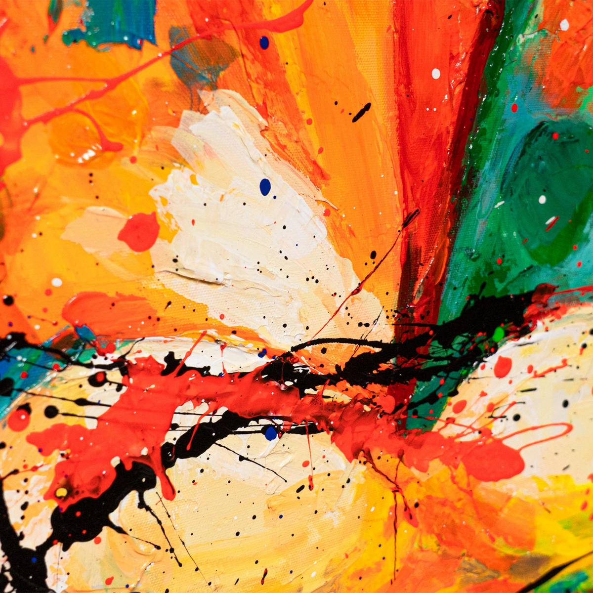 GEMÄLDE Farbe ihres Traums Schattenfugenrahmen Weiß 140x100 cm - Weiß, Holz (140/100cm) - YS-art gallery