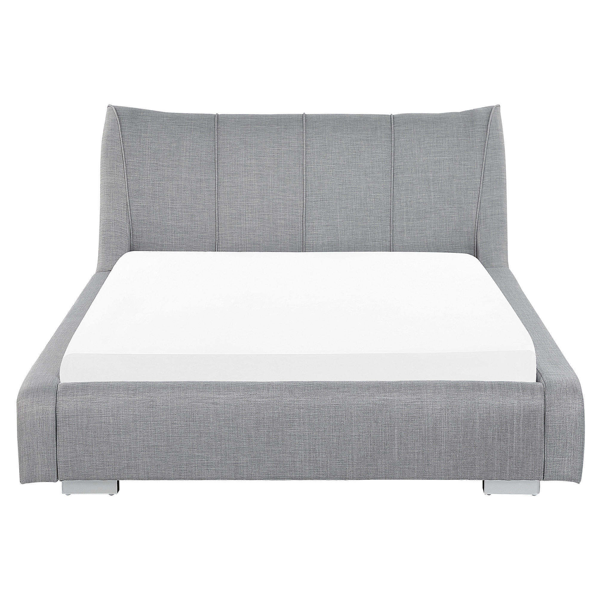POLSTERBETT 140/200cm Hellgrau Nantes - Hellgrau, Textil (140/200cm) - Beliani