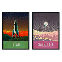 POSTER Set Mit 2 Landeblätter A4 Rahmenlos - Klar, Papier (29.7/5/21cm) - Nacnic