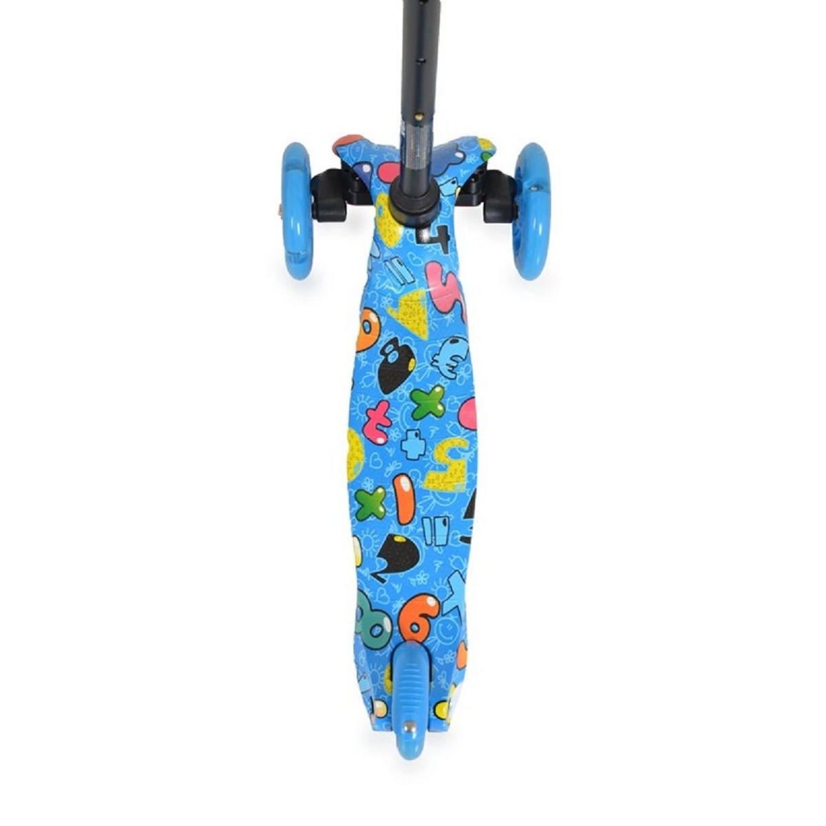 KINDERROLLER Fidget blau höhenverstellbar, PU-Räder, Wasserdruck, ABEC-7 - Blau, Metall (54/23/72cm) - Moni