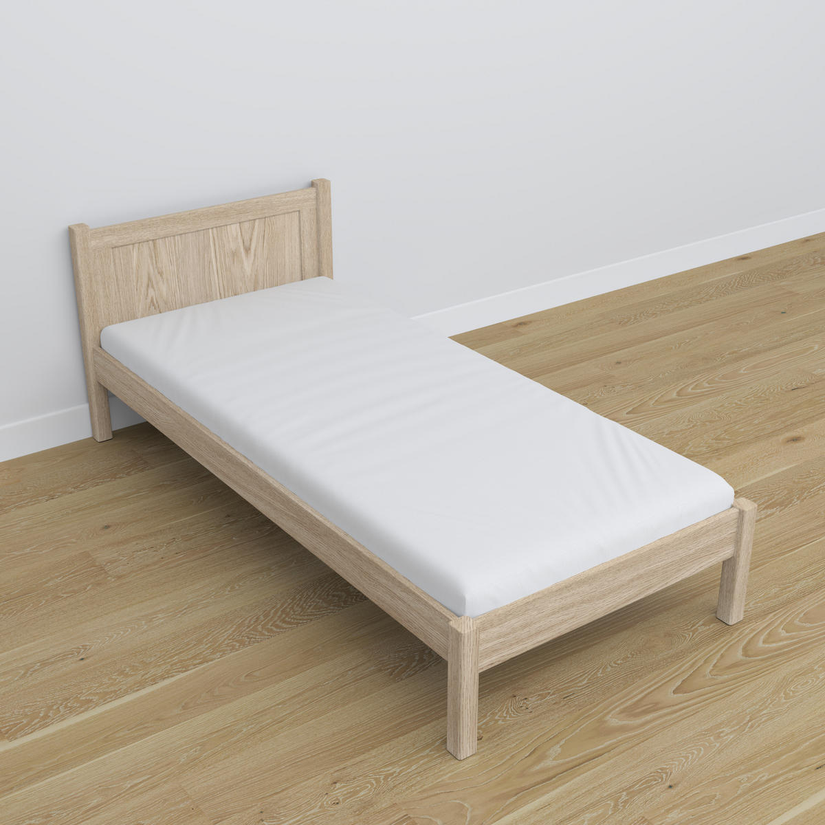 BETT N02 Sonoma Eiche 90/190 - Sonoma Eiche, Naturmaterialien/Holz (90/190cm) - N-Wood