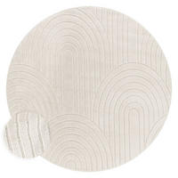 HOCHFLORTEPPICH Creme Ø 120 cm - Creme, Kunststoff (120/120cm) - TT Home