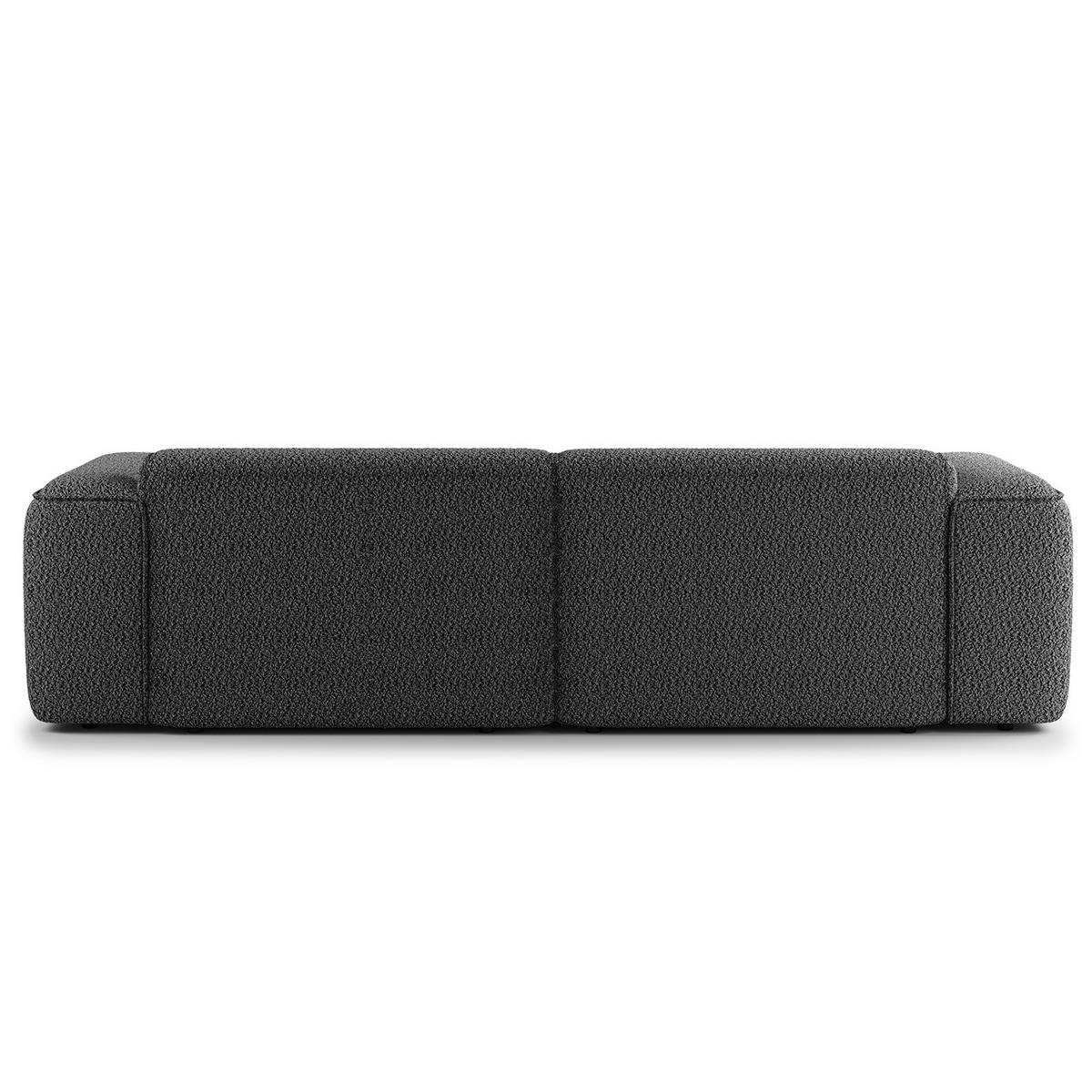 1,5-SITZER ECKSOFA mit Longchair - Anthrazit/Schwarz, Kunststoff/Textil (260/173cm) - home24