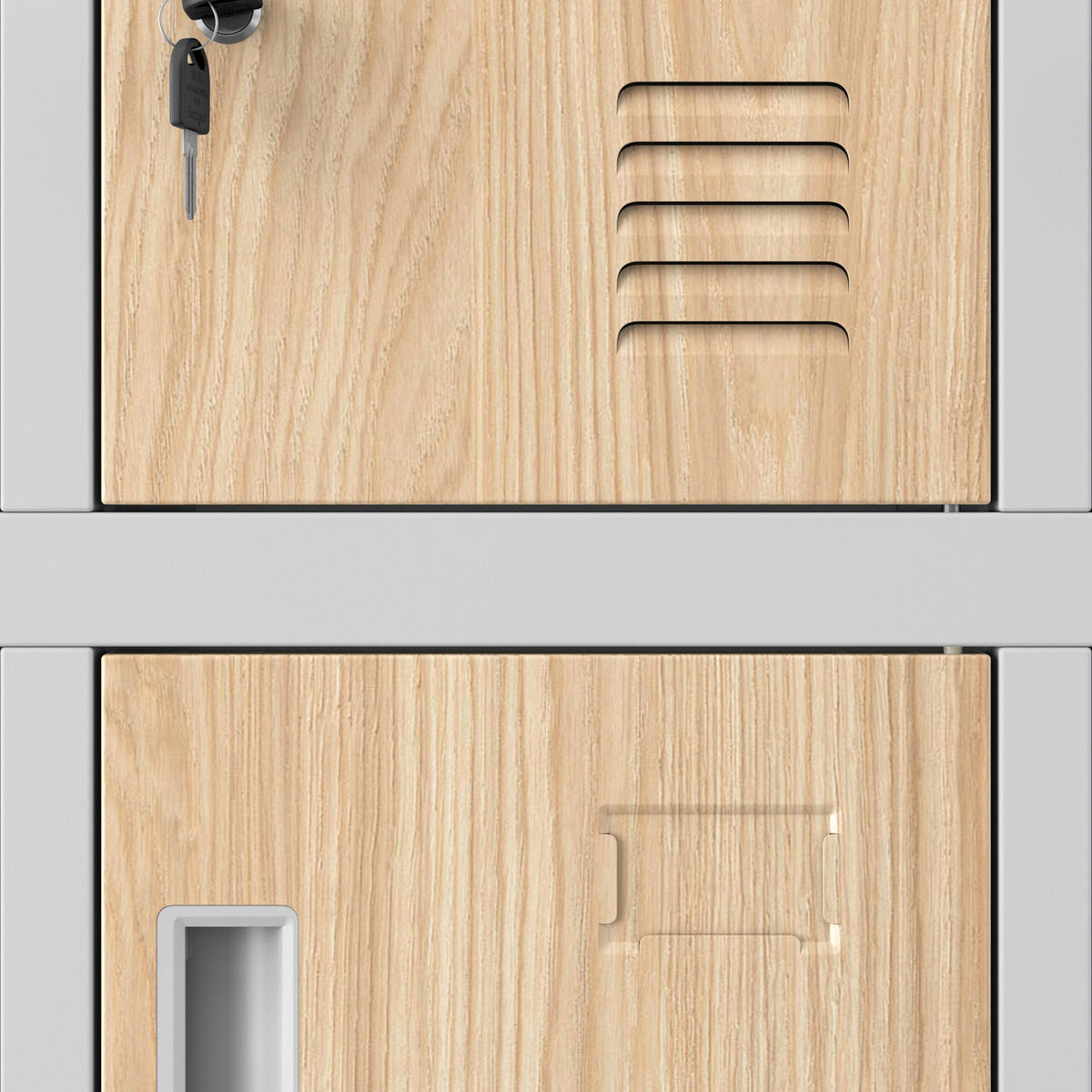 ARBEITSSCHUTZ-SPINDSCHRANK ROBERT 172x136x45 cm - Grau/Sonoma Eiche, Metall (136/172/45cm) - Jan Nowak
