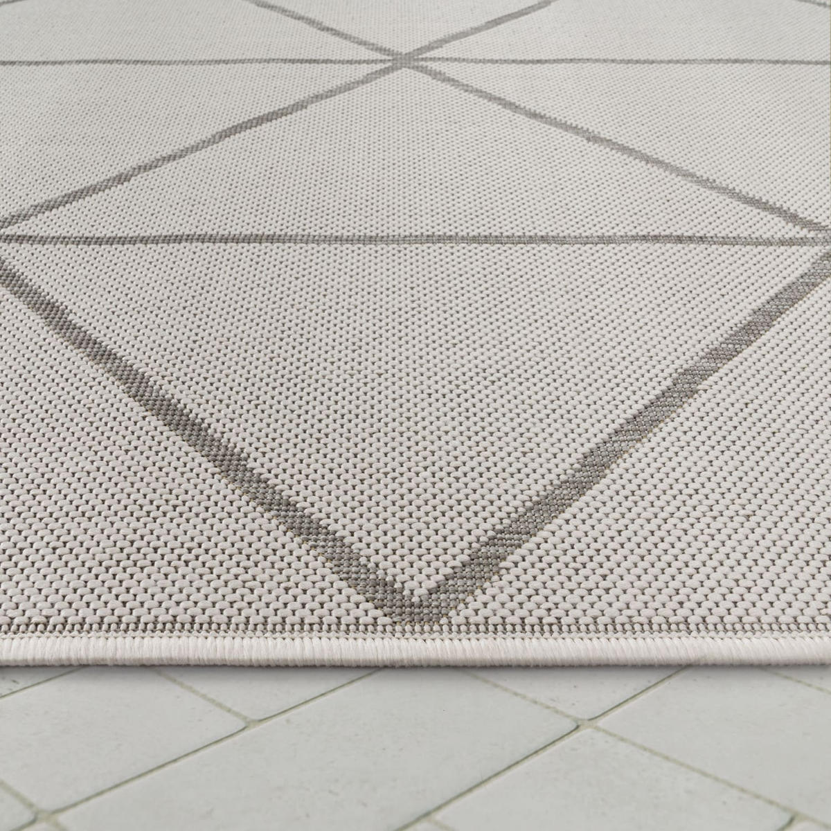 OUTDOORTEPPICH 120/160 cm Modena 221 - Weiß, Kunststoff (120/160cm) - Paco Home