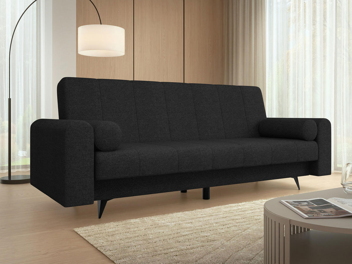 SCHLAFSOFA Zuri - Schwarz, Holz/Textil (240/93/91cm) - MIRJAN24