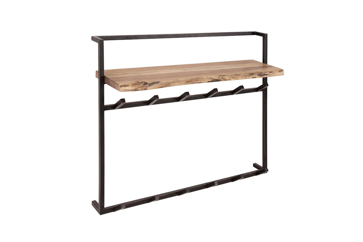 GARDEROBE RAICA Schwarz Akazie - Schwarz, Metall (100/80/30cm) - KAWOLA