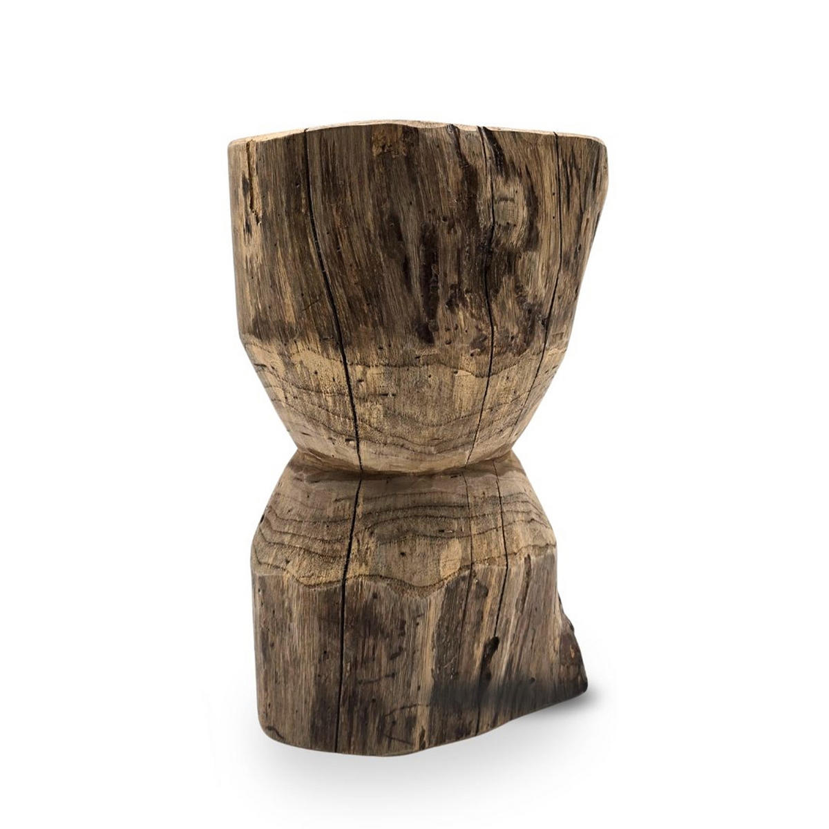 BEISTELLTISCH Mesh Teak Massivholz naturfarben - Naturfarben, Holz (23/25/39cm) - CREEDWOOD