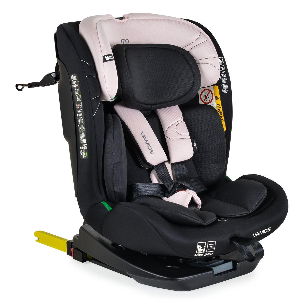 KINDERSITZ Vamos i-Size rosa (40-150cm) Gruppe 0/1/2/3 Isofix Top Tether Gurt - Rosa, Kunststoff (45/69/56cm) - Moni