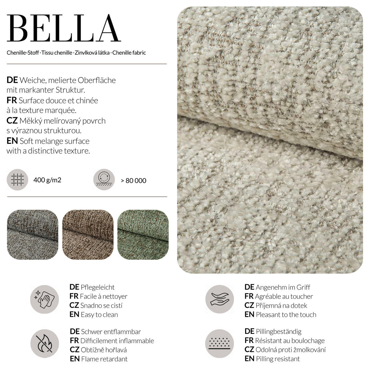 ROZKLÁDACÍ POHOVKA Vito, 3místná s úložným prostorem, systém DL, žinylková látka, béžová - černá/béžová, textil (256/90/99cm) - Beautysofa