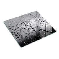 GLASPLATTE 60x52 cm Wassertropfen - Grau, Glas (60/0.4/52cm) - TULUP