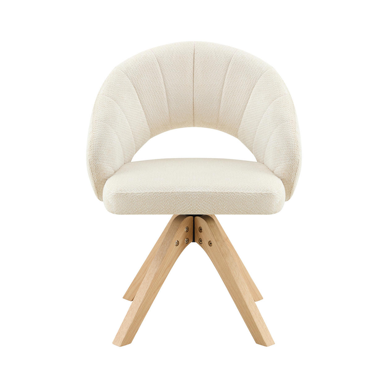 ARMLEHNSTUHL-SET DE-36624 2 Stück mit Stoffbezug und Massivholzbeinen Beige - Beige, Holz (49/84/46cm) - ComfortXL