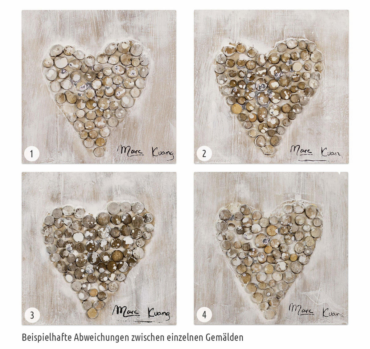 ÖLGEMÄLDE 30/30 cm - Braun, Holz/Textil (0.46/30cm) - KUNSTLOFT