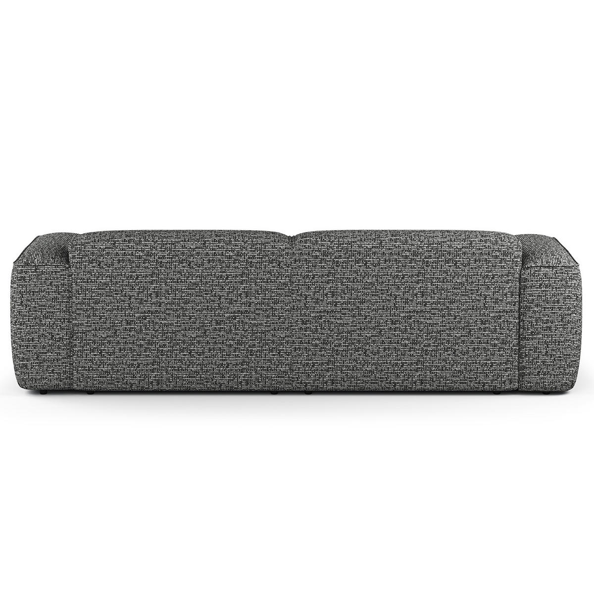 1,5-SITZER ECKSOFA mit Longchair - Schwarz/Grau, Kunststoff/Textil (260/173cm) - home24