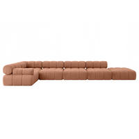 ECKSOFA modulares Sofa Felto-L3 - 475x190x70 cm Apricot Velours - Koralle, Holzwerkstoff/Textil (475/190cm) - ALTDECOR