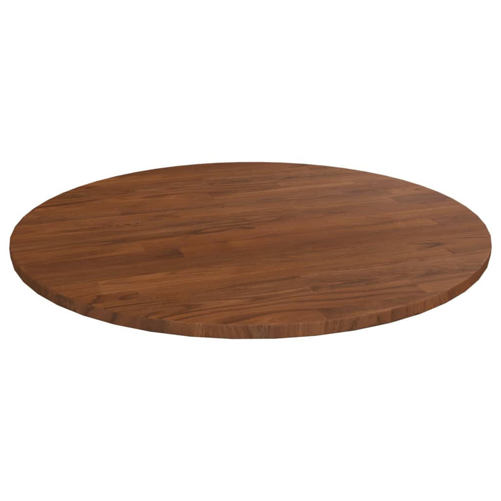 TISCHPLATTE Runde Dunkelbraun Ø60/1,5 Cm Behandeltes Eichenholz - Dunkelbraun, Holz (60/60/1.5cm) - vidaXL