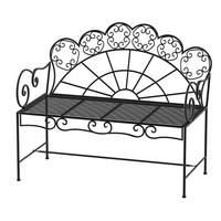 GARTENBANK 2-Sitzer DE-08297 robust & rostfrei Schwarz - Schwarz, Metall (107/92/55.5cm) - ComfortXL