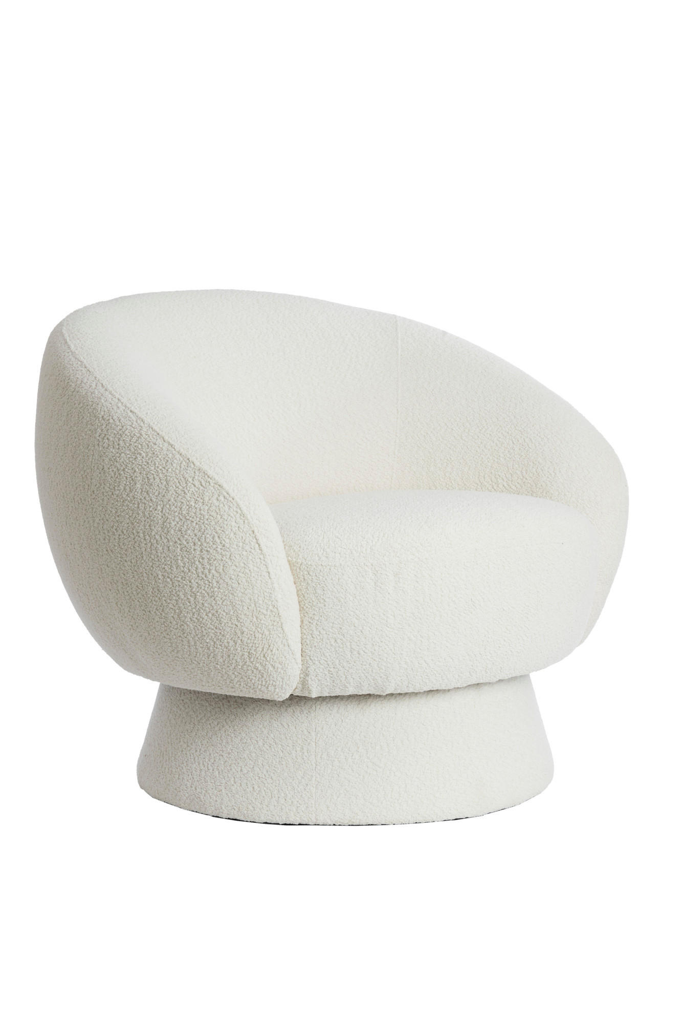 SESSEL Avoria Weiß Ø92/77 cm - Weiß, Textil (82/77/92cm) - Light & Living