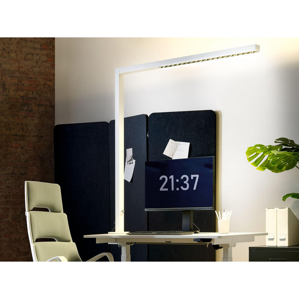 Thumbnail - Beliani Schreibtischlampe, Weiß, Metall, 121x120x4 cm, Lampen & Leuchten, Innenbeleuchtung, Tischlampen, Schreibtischlam...