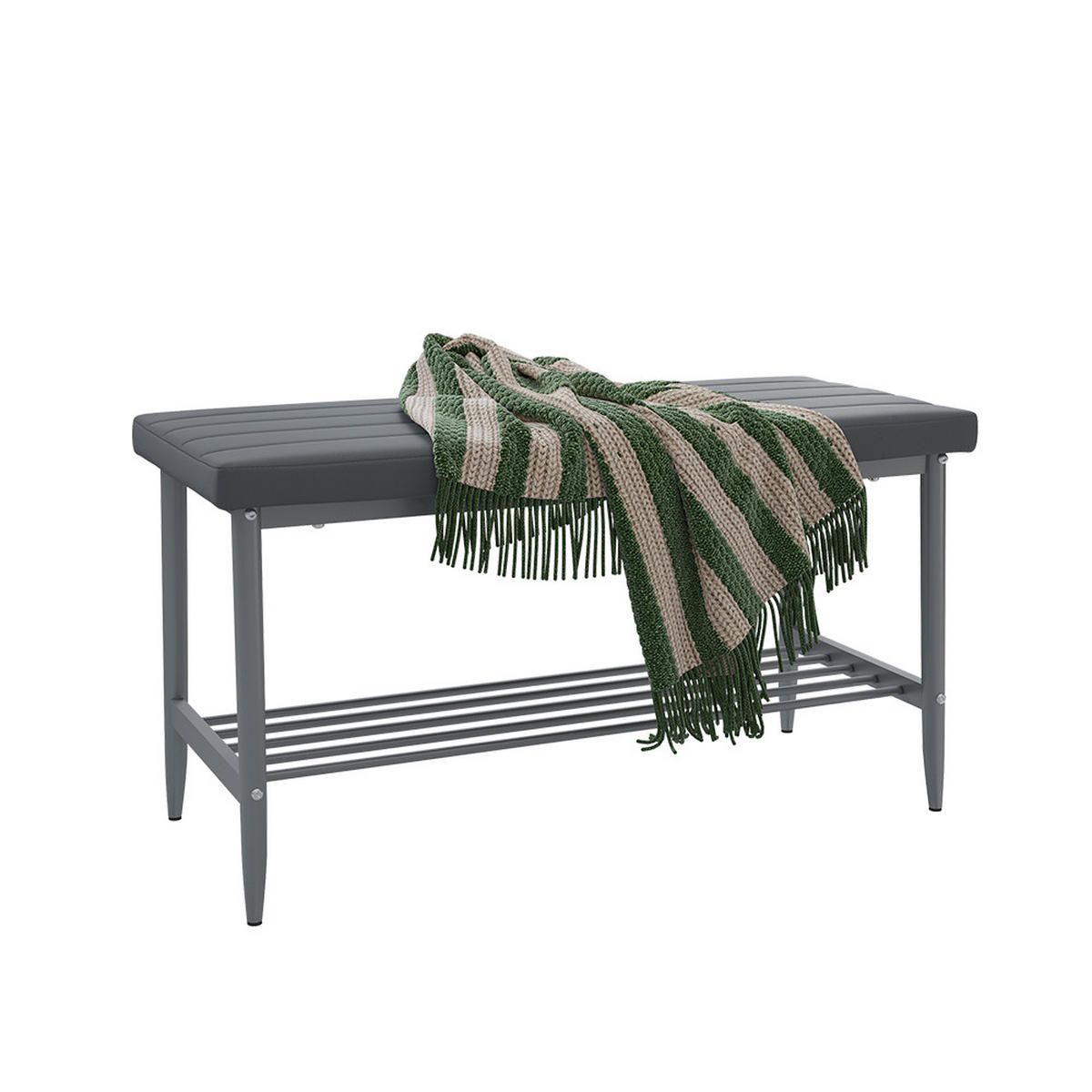 SITZBANK Grand Grau 85 x 35 cm - Grau, Textil (85/46.5/35cm) - Vicco