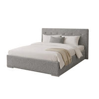 ČALOUNĚNÁ POSTEL MILA 180 s rošt – látka MARCELLO 18313 - šedá, kompozitní dřevo (180/200cm) - Kier Furniture