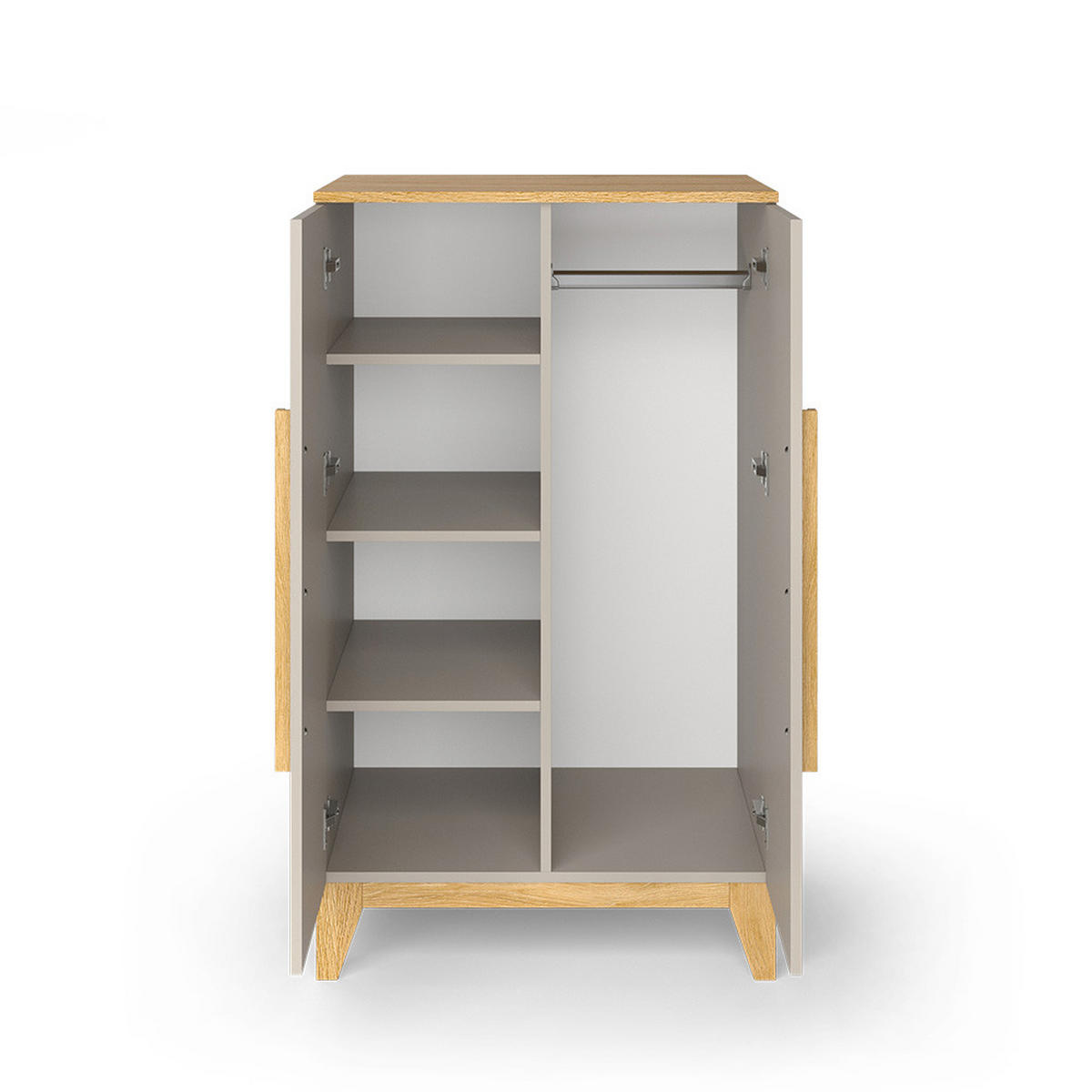 KINDERKLEIDERSCHRANK Malia Cashmere-Eiche 70 x 120 cm - Kaschmir, Holzwerkstoff (70/120/53.4cm) - VitaliSpa