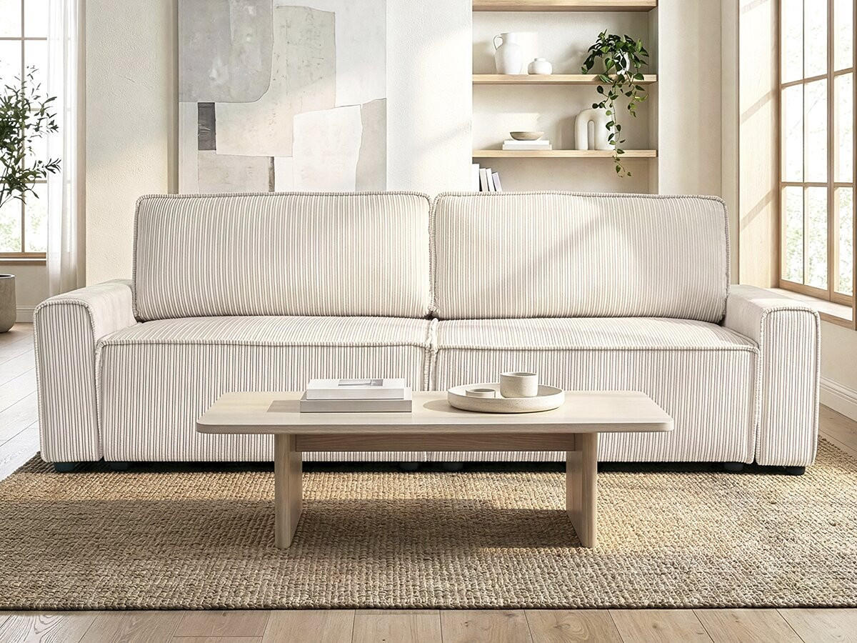 SCHLAFSOFA Montaigne Beige - Beige, Textil (245/88/102cm) - Habitat Garten