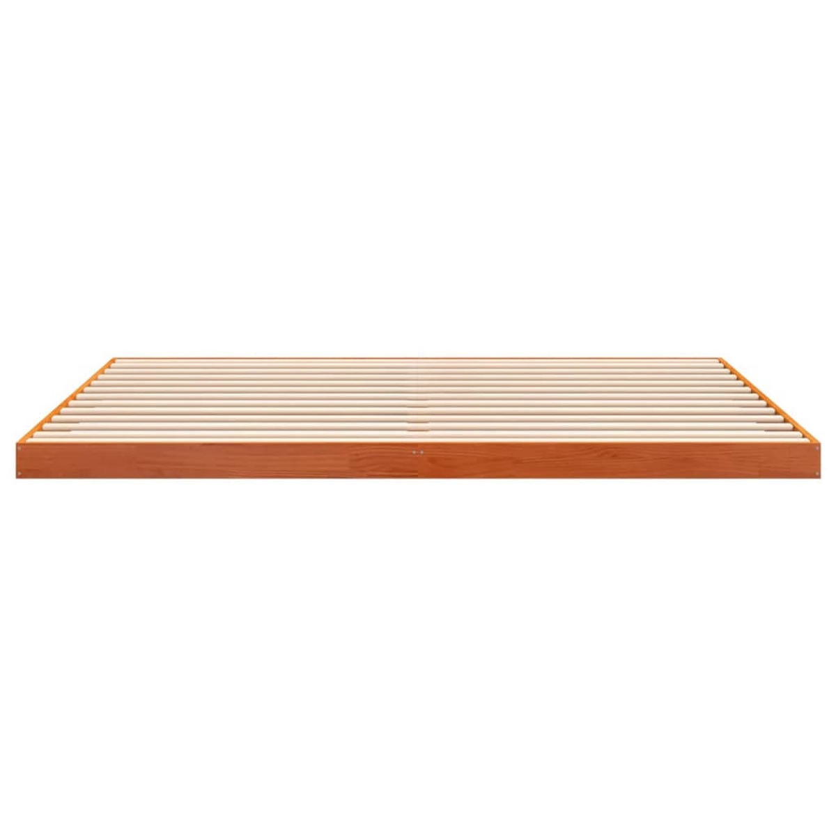 MASSIVHOLZBETT Wachsbraun 180/200 Cm Kiefer - Braun, Holz (180/200cm) - vidaXL