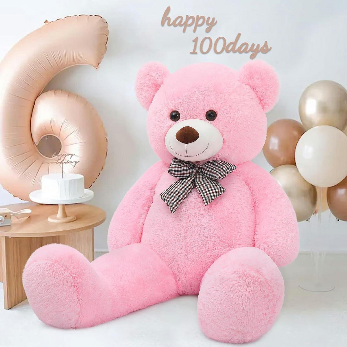 PLÜSCHTIER Teddybär 140 cm Rosa - Rosa, Fell (90/140cm)
