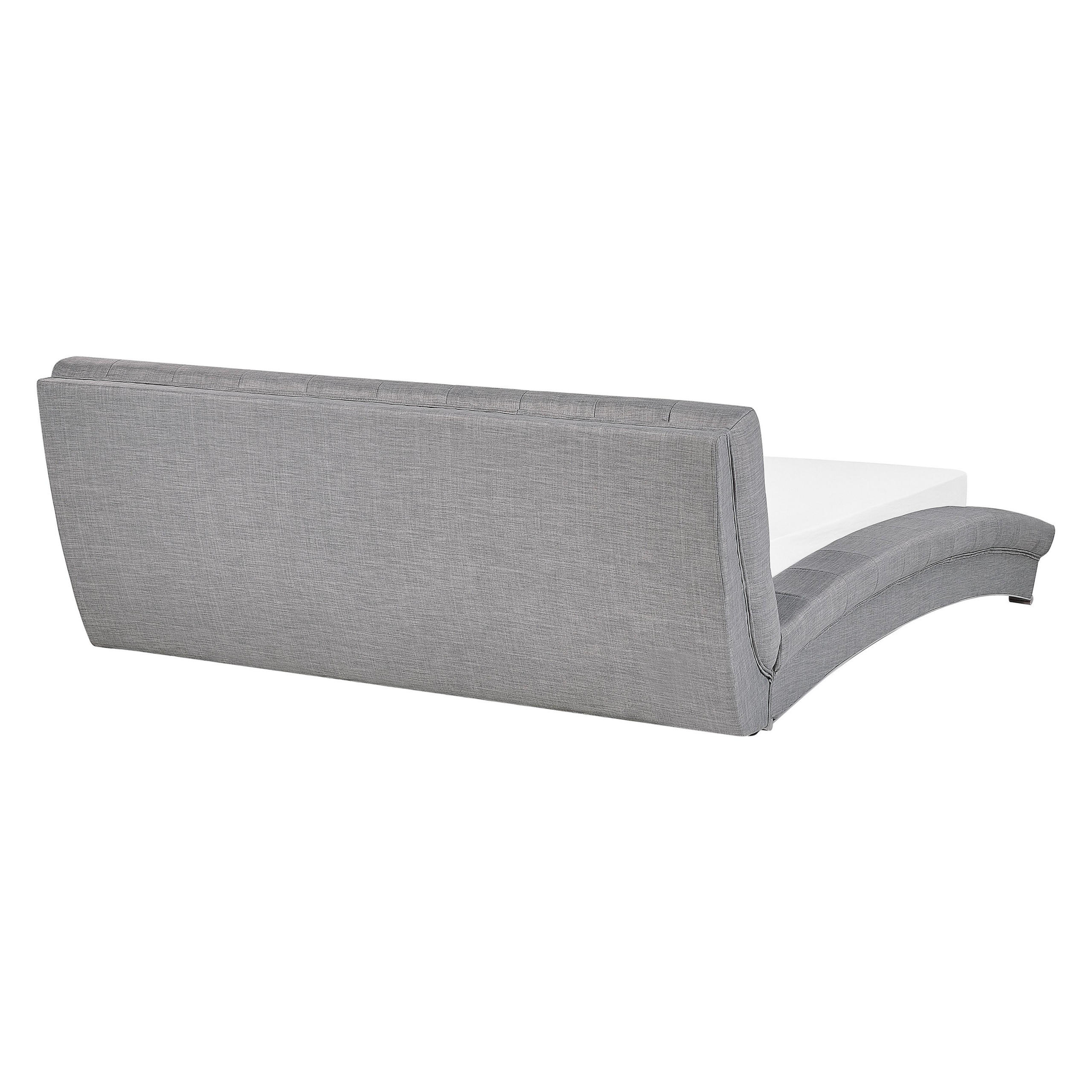 Beliani Wasserbett Grau 160x200 cm