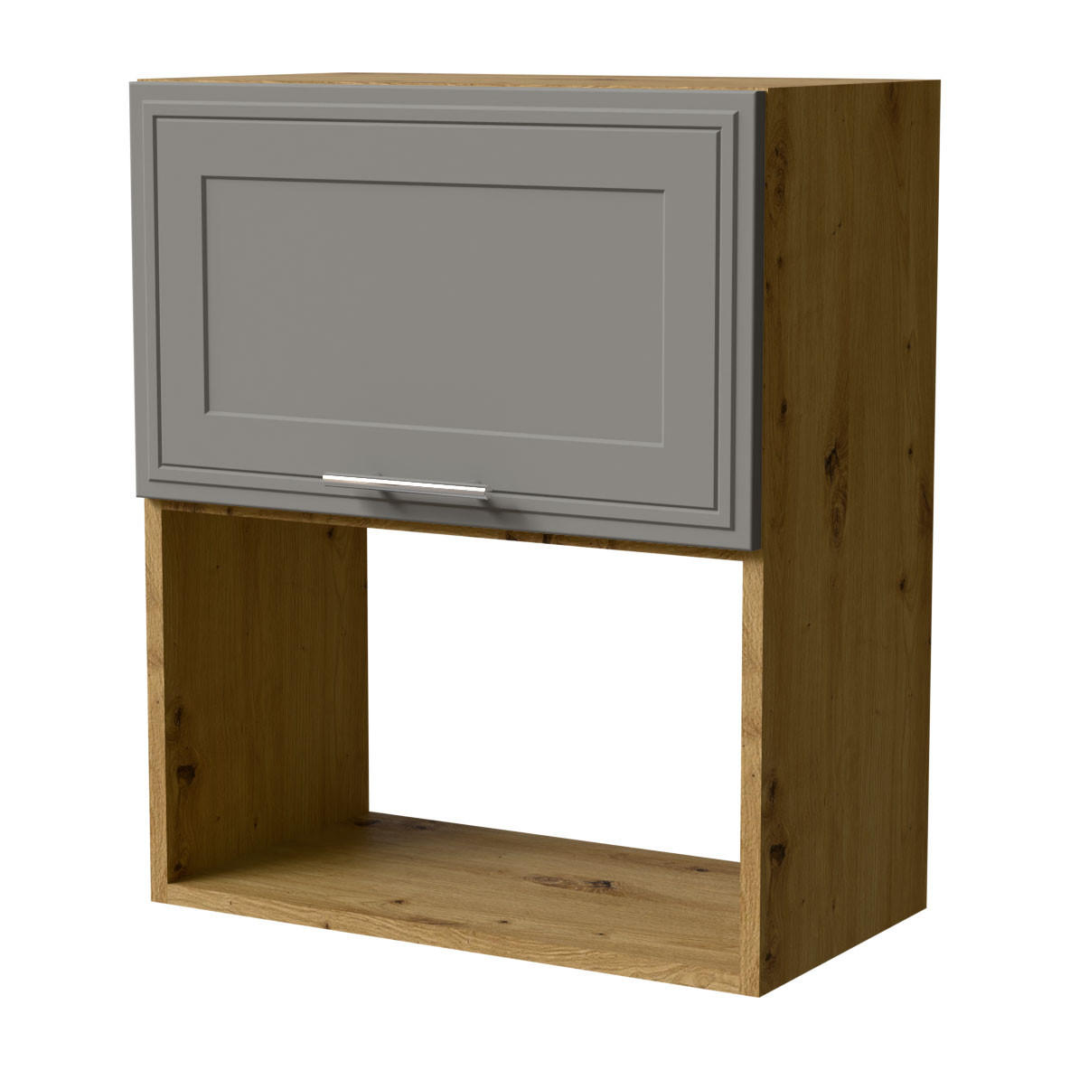 MIKROWELLENUMBAUSCHRANK Salo W2MK/60 Eiche Artisan / Dust Grey Matt 60 / 32,5 / 72cm - Eiche Artisan/Grau, Holz/Holzwerkstoff (60/72/32.5cm) - Feldmann-Wohnen