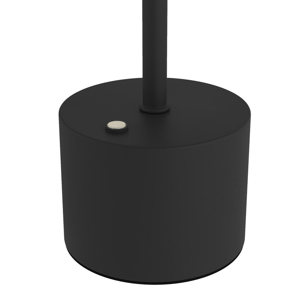 AKKU-TISCHLEUCHTE - Eisen / Kunststoff - Schwarz, Metall (8/8/28cm) - home24