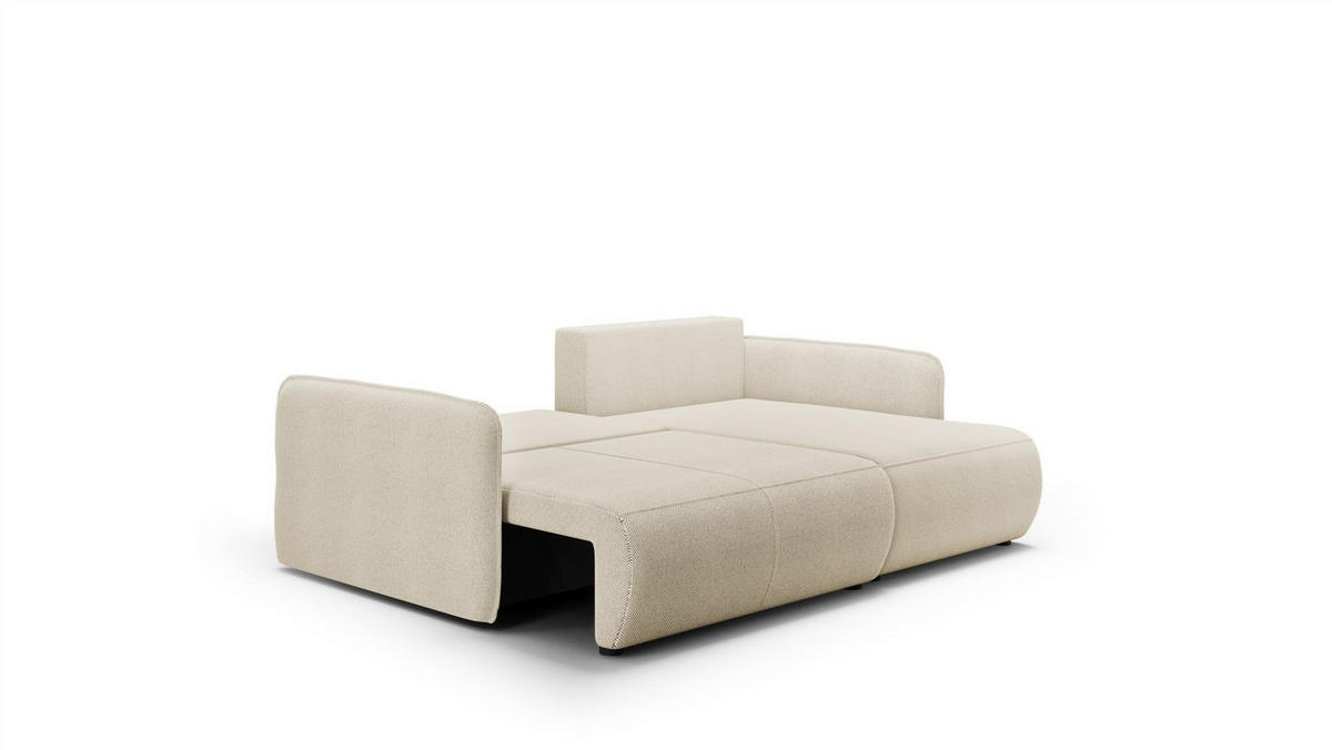 ECKSOFA Calgary - Creme, Holzwerkstoff/Textil (207/148cm) - Fun Möbel