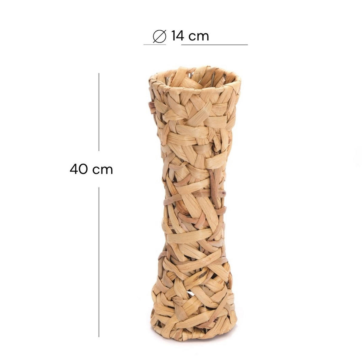 VASE Malida 40 cm, Wasserhyazinthe naturfarben - Naturfarben, Naturmaterialien (40cm) - CREEDWOOD