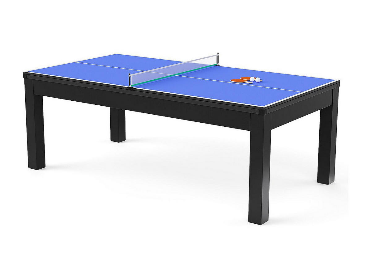 BILLARDTISCH - 8 Personen - holz - schwarz, grau Balthazar - Schwarz, Holz (213.4/111.8cm) - Vente-Unique