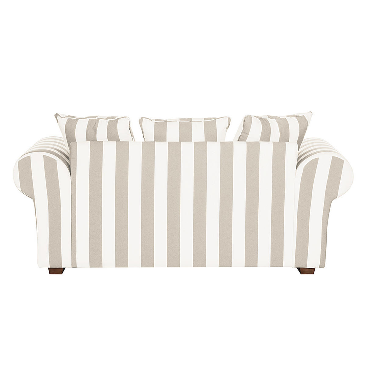 2-SITZER SOFA - Webstoff - Beige gestreift - Beige, Textil (187/88/88cm) - home24