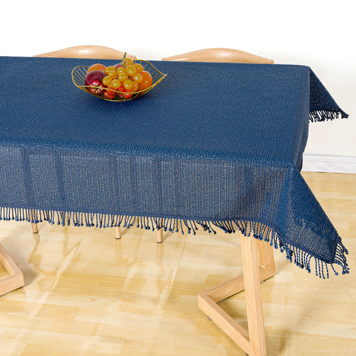 TISCHDECKE Gartentischdecke Blau 140x180 cm oval Weichschaum - Blau, Textil (140/180cm) - TiborTex