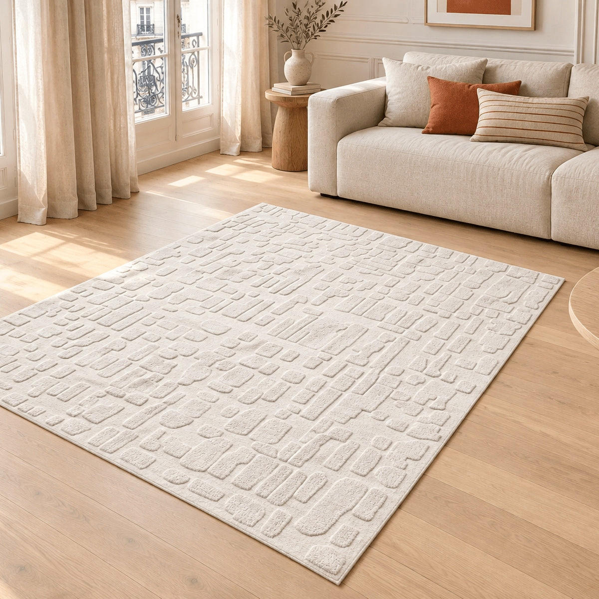 TEPPICH handgefertigt ultraweich beige - Beige, Naturmaterialien (120/170cm) - AFK Living