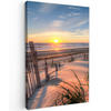 LEINWANDBILD Strand - Meer - Düne - Sonnenuntergang - Landschaft Wanddeko Schlafzimmer 60x90 cm - Beige, Textil (60/90cm) - MuchoWow