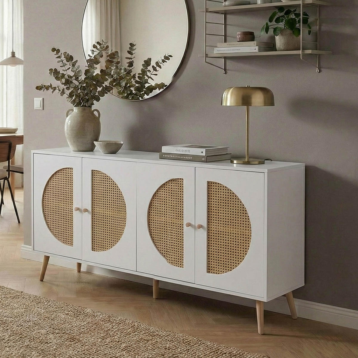 SIDEBOARD Weiß - Weiß, Holzwerkstoff (160/80/40cm) - Jamb