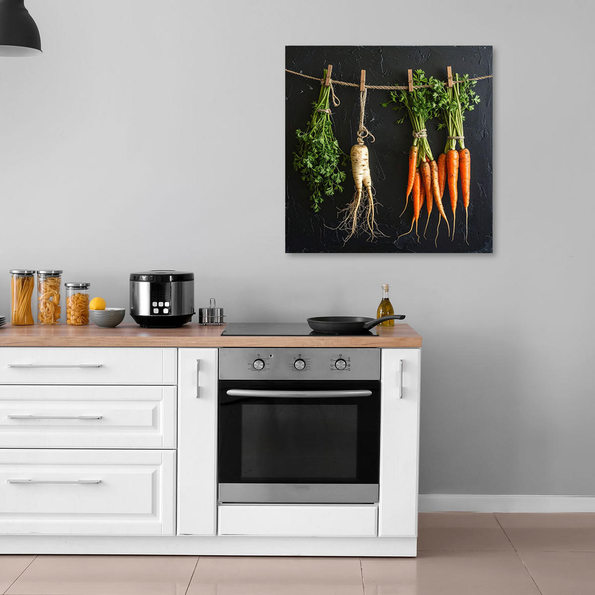 LEINWANDBILD Essen & Trinken 50x50cm - Orange, Textil (50/50cm) - Feeby