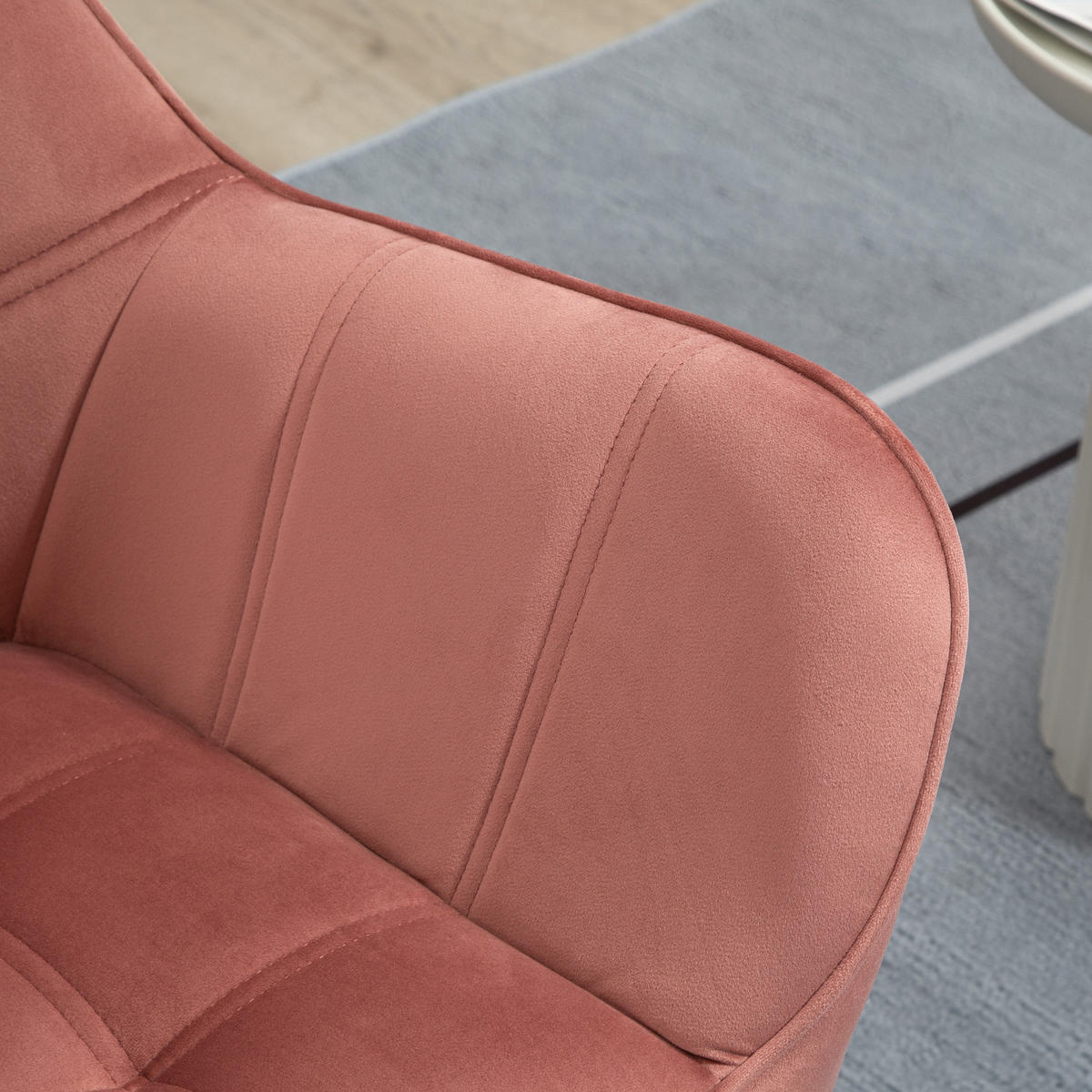 EINZELSESSEL, Relaxsessel, Sessel, Rosa - Rosa, Kunststoff (61/72/68.5cm) - HOMCOM